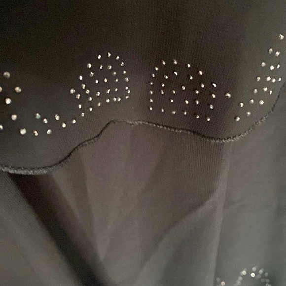 Vintage layered black dress - size large - Picture 4 of 5